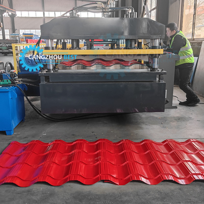 Russia Popular Design Galvanized Steel Roofing Tile Making Roll Forming Machine