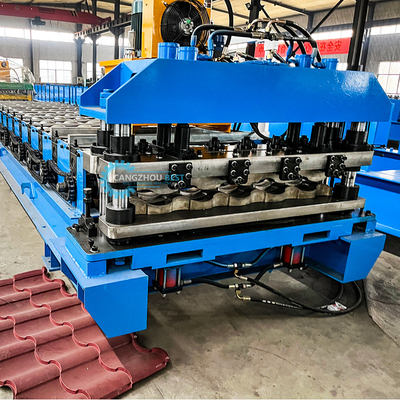 Long Lasting Tiles Roof Building 22 Steps Rollers Roof Tile Roll Forming Machine with Cr12 Blade