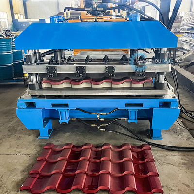Long Lasting Tiles Roof Building 22 Steps Rollers Roof Tile Roll Forming Machine with Cr12 Blade