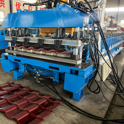 PLC Control System 22steps Rollers Steel Profile Roofing Tile Roll Forming Machine