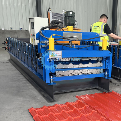Africa Double Layer Roofing Sheet Color Profile Making Roof Sheet Roll Forming Machine
