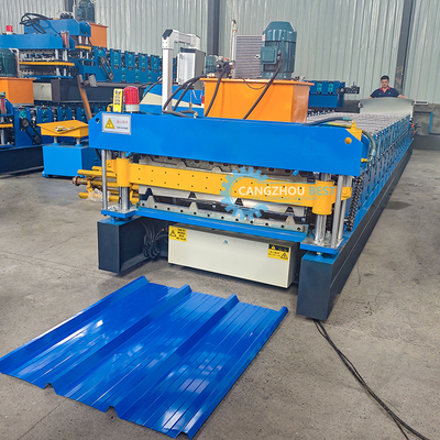 Peru Popular Tr4&amp;Tr5 Double Layer Steel Profile Galvanized Zinc Coating Roof Roll Forming Machine