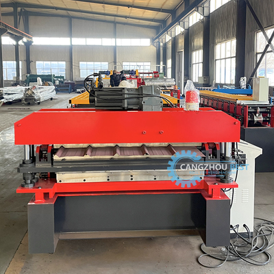 USA Design PLC Control Auto Cutting Double Layer Roof Sheet Roll Forming Machine
