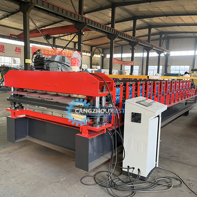 Automatically PLC Control Steel Profile Double Layer Roofing Sheet Roll Forming Machine