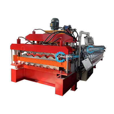 Coil Width 1220mm Roof Tile&amp;Trapezodial Roof Sheet Double Layer Roof Roll Forming Machine