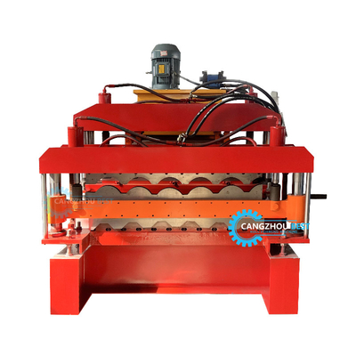 Europe Color Bamboo Roof Tile IBR Roof Sheet Double Layer Roll Forming Machine