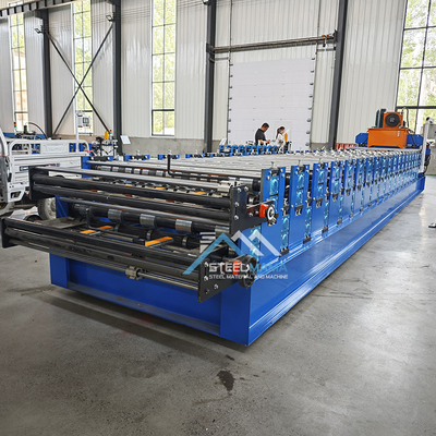 Steel Tile Double Layer Roll Forming Machine Delta PLC