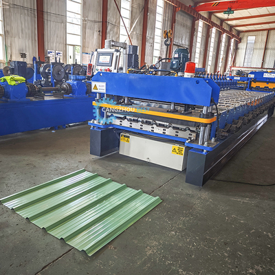 1050mm Galvanized Steel Roofing Profile Trapezodial Sheet Roll Forming Machine