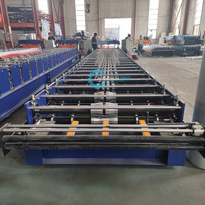 Russia Popular H44 Steel Profile Galvanized Roofing Panel Roll Forming Machine