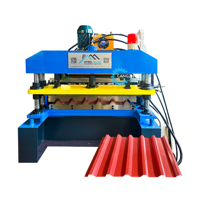 0.3-0.8mm Ibr Metal Roof Roll Forming Machine Controlled By PLC Control System