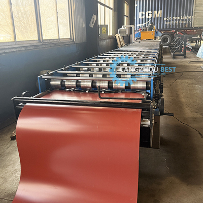 0.3-0.8mm Ibr Metal Roof Roll Forming Machine Controlled By PLC Control System