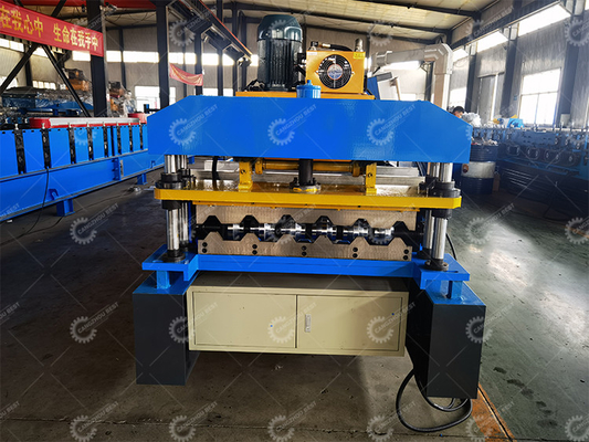Customizable Roofing Sheet Roll Forming Machine 8-15m/Min Speed Hydraulic Cutting Any Length Cutting For Business