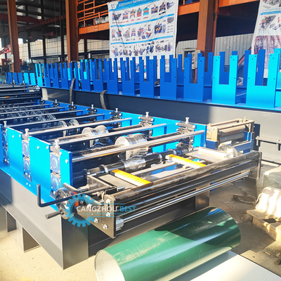Durable Double Layer Trapezodial Steel Profile Roofing Sheet Roll Forming Machine