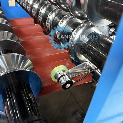 Corrugated Trapezodial Double Layer Steel Profile Making Roll Forming Machine