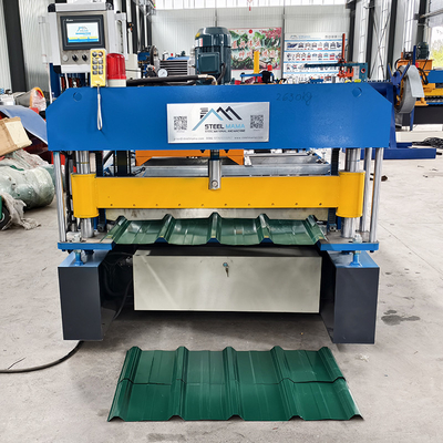 Durable 45# Steel Rollers Metal Roof Forming Machine With 3Kw Hydraulic Station Power And 5.5Kw Main Motor Power