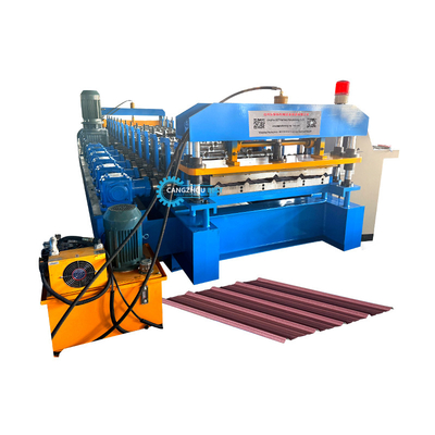PLC Perfectly Shaped Durable Roofing Sheet Roll Forming Machine