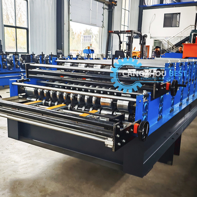 Steel Profile Customized Width Double Layer Forming Machine For 0.25-0.6mm Material Thickness