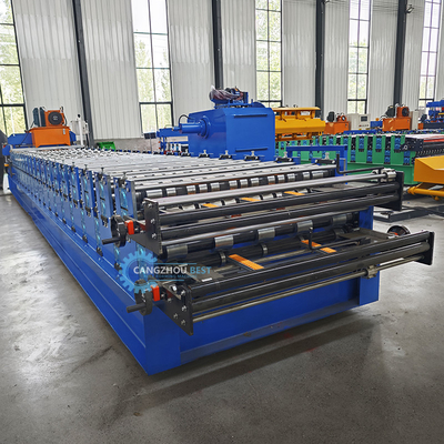 Customized Width Double Layer Roll Forming Machine 8-12m/Min Fast Speed