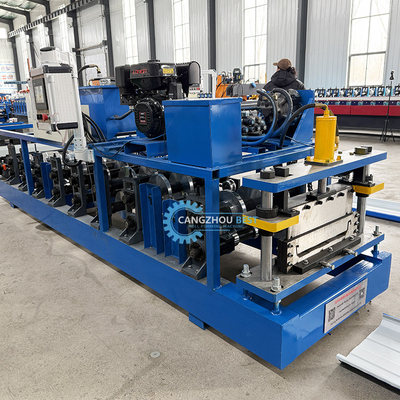 Portable Kr18 Standing Seam Self Lock Roofing Sheet Roll Forming Machine