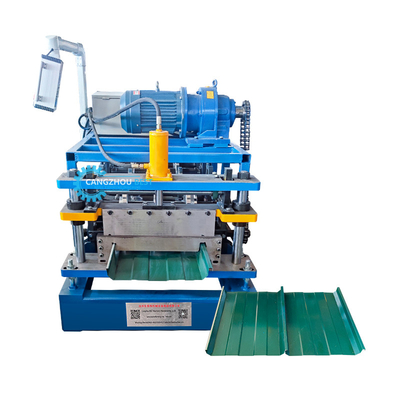 Hydraulic Cut Off Galvanized Steel Profile Portable Kr18 Standing Seam Roof Roll Forming Machine