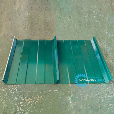 Hydraulic Cut Off Galvanized Steel Profile Portable Kr18 Standing Seam Roof Roll Forming Machine