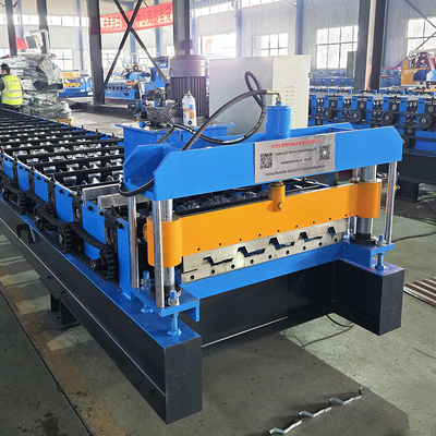 Color Steel High Rib Steel Profile IBR Trapezoidal Roof Sheet Roll Forming Machine