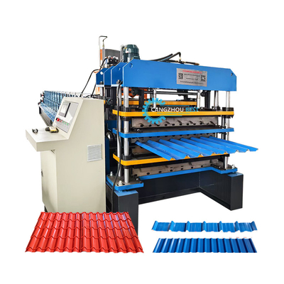 Roof Tile Corrugated IBR Three Profile In One Color Steel Roofing Sheet Roll Forming Machine