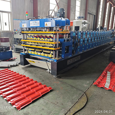 Color Steel Profile Roof Sheet Roll Forming Machine Three Layer Triple Designs
