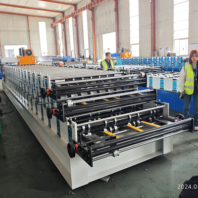 Canada Popular Triple Layer Tile IBR Roofing Sheet Roll Forming Machine