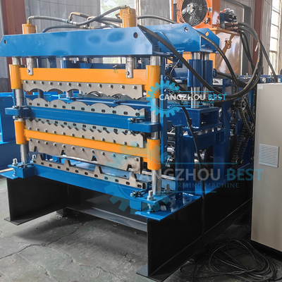 Chile Popular Zee Tile Corrguated Tr4 Three Layer Roof Sheet Roll Forming Machine