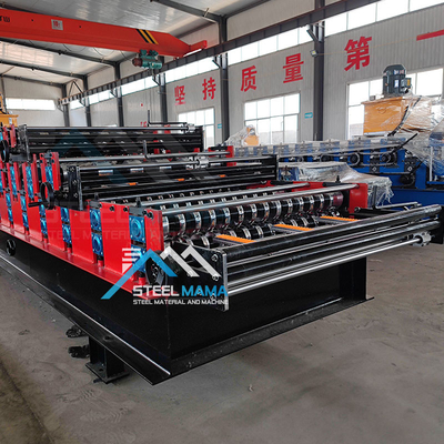 South America Four Pillars Cutter Frame Three Layer Roofing Sheet Roll Forming Machine
