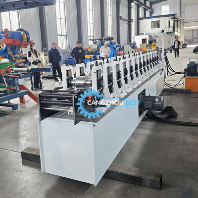 Steel Profile Two Sizes Stud Roll Forming Machine With Hydraulic Punching