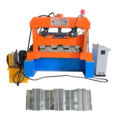 PLC Control System Heavy Duty Cold Roll Forming Machine For Mexico Decking Steel Plate