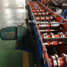 Trapezoidal Metal Sheet Roof Roll Forming Machine PPGI/GI Material With PLC Control