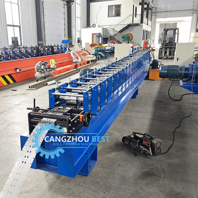 Galvanized Steel PLC Control Shelf Upright Rack Roll Forming Machine