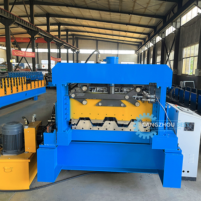 Floor Deck Roll Forming Machine 1250mm PLC Control 22kw