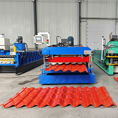 Automatic Roof Tile Roll Forming Machine with PLC Control 3KW