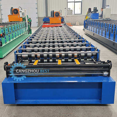 Automatic Roof Tile Roll Forming Machine with PLC Control 3KW