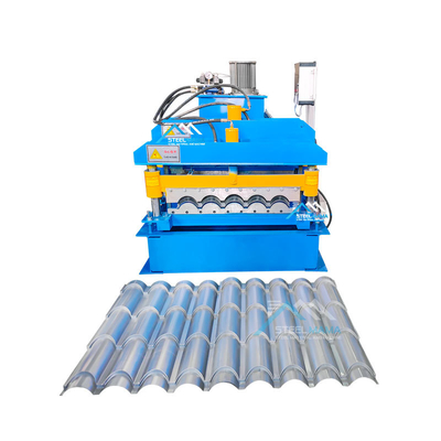 Automatic Roof Tile Roll Forming Machine with PLC Control 3KW