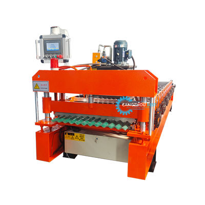 Steel Profile 836 Corrugated Roofing Sheet Roll Forming Machine with Hydraulic Station Power 3Kw and 45# Steel Rollers