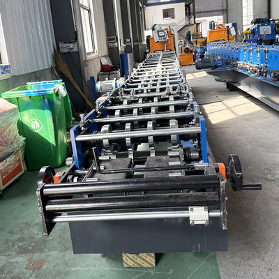 Color Steel Tile Roof Ridge Cap Roll Forming Machine PLC Control Hydraulic Cutting Steel Profile