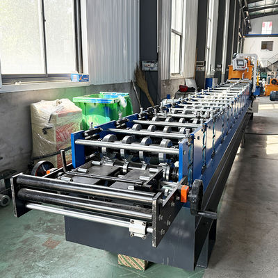 Color Steel Tile Roof Ridge Cap Roll Forming Machine PLC Control Hydraulic Cutting Steel Profile