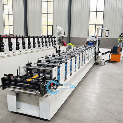 Hydraulic Punching&Pressing Ridge Cap Roll Forming Machine For Roof Tile 