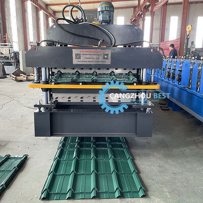 Bolivia's popular fully automatic 840 IBR trapezoidal 836 glazed tile roofing sheet double-layer roll forming machine