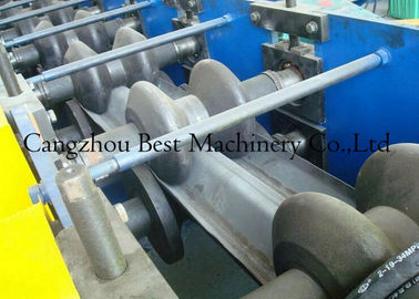 Chain Driven 2 Waves W Beam Highway Guardrail Roll Forming Machine 8-12m/Min Capacity