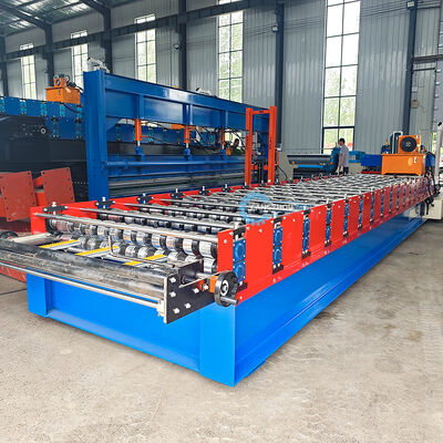 0.3 mm - 0.8 mm Colonial Glazed Tile Manufacturing Machine, Metal Sheet Roofing Tile Roll Forming Machine