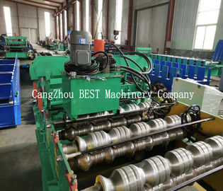 PLC Control 380V Roof Tile Roll Forming Machine 380v/50HZ PPGI/GI Material