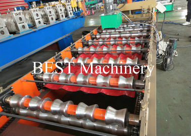 Color Steel Glazed Tile/Brick Tile/Q Tile Making Machine PLC Control 4-6m/Min Speed