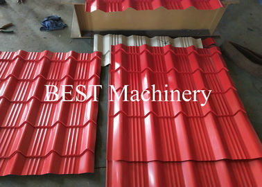 Color Steel Glazed Tile/Brick Tile/Q Tile Making Machine PLC Control 4-6m/Min Speed