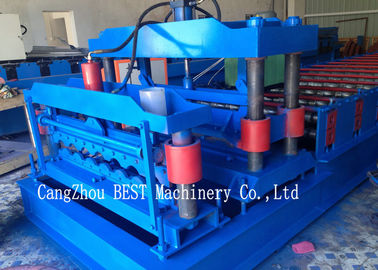 Corrugated Roof Tile Roll Forming Machine 350H Steel Hydraulic Cutting